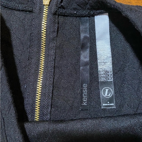 2 for $35 Kensie Black Quilted Peplum T-shirt w Gold Zipper Size Large - Picture 7 of 7